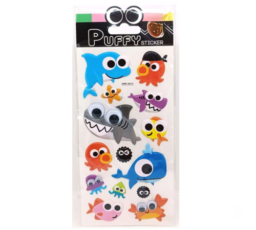 Puffy Stickers Oynar Gözlü Şaşkın Balıklar