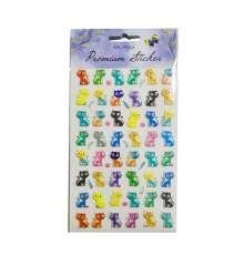 Puf Sticker Balıklı Kedi