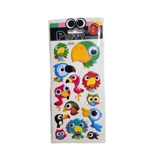 Oynar Gözlü Stickers Papağanlar