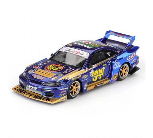 1/64 MODEL ARAÇ S15 SILVIA Team MINI GT Liberty Walk 2025 Formula Drift Halloween Special