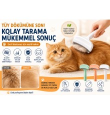 Metal Uçlu Evcil Hayvan Tüy Toplama Tarağı