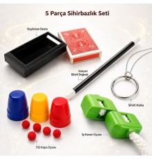 Çocuklar İçin 5 Parça Sihirbazlık Oyun Seti