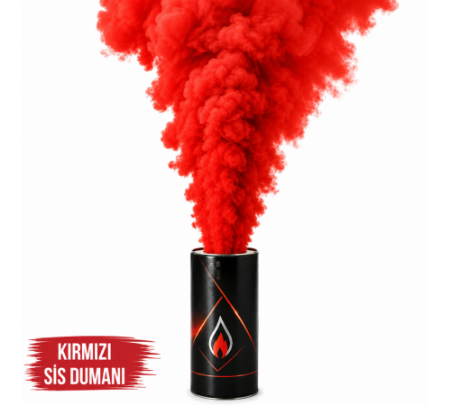 Kırmızı Renk Sis Bombası Kırmızı Duman 1 Adet