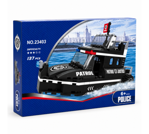 23403 POLİS SETİ 133 PARÇA MİNİ POLİS BOTU