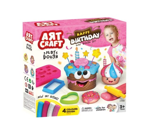 03683 Art Craft Doğum Günü Hamur Set 200 gr