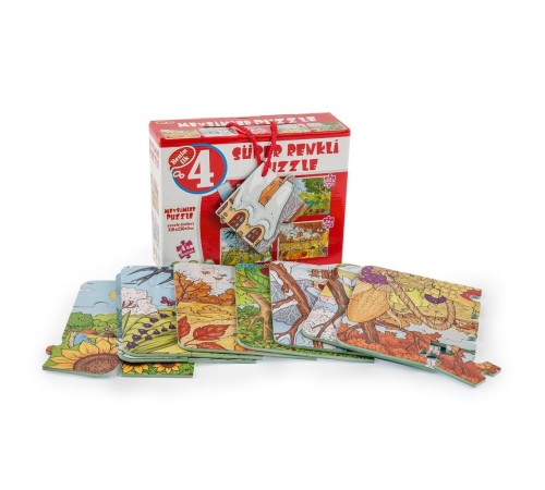 2488 MEVSİMLER SÜPER RENKLİ PUZZLE 4LÜ