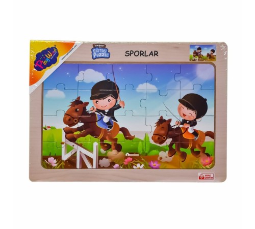 ONY-85-86-87-88 Ahşap Eğitici Puzzle Sporlar -Onyıl