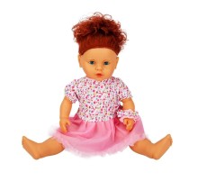1060011 Lila Sesli Saçlı Et Bebek 60 cm