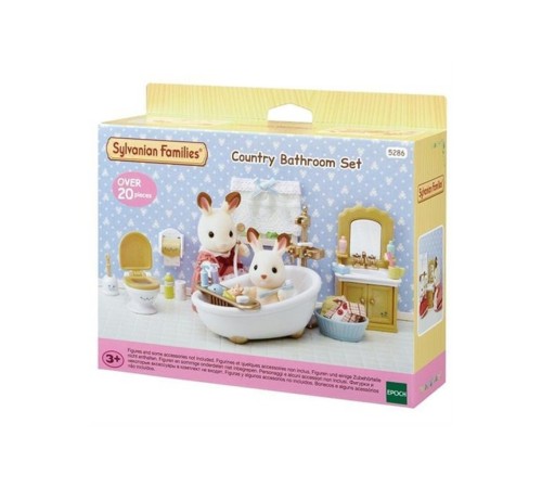 5286 Sylvanian Families, Banyo Seti, 20 parça ,+3 yaş, figürler ayrı satılır.