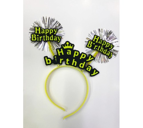 Happy Birthday Neon Renk Doğum Günü Tacı 12 Adet