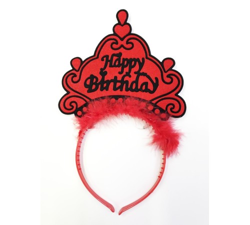 Happy Birthday Yazılı Neon Renk Taç 12 Adet
