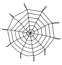 Halloween Cadılar Bayramı Örümcek Ağ Dekor Siyah 1.5 Metre