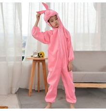 Çocuk Tavşan Kostümü Pembe Renk 6-7 Yaş 120 cm