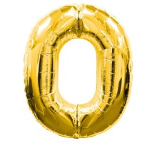 0 Rakamlı Folyo Balon Gold Renk  40 inç