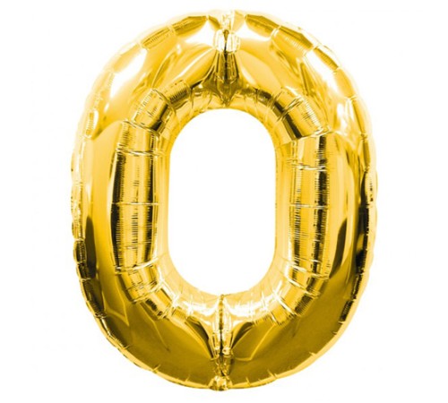 0 Rakamlı Folyo Balon Gold Renk  40 inç
