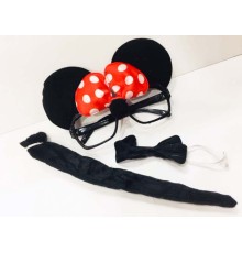 Mouse Gözlüğü Papyonu Kuyruğu Seti
