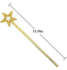 Altın Renk Yıldız Peri Asası Peri Değneği 34 cm 1 Adet
