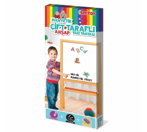 2195 AYAKLI ÇİFT TARAFLI MANYETİK AHŞAP YAZI TAHTASI