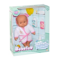 030031 man, Bebelou Banyo Zamanı Bebek Seti, 35 cm / +3 yaş