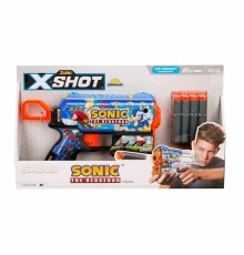 36648 X-Shot Skins Flux Sonic The Hedgehog 8 Mermili Sünger Dart Atan Silah 21 cm -