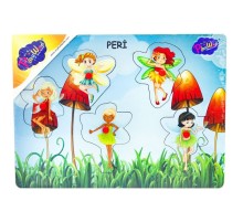 Ahşap Tutmalı Peri Kızı Puzzle