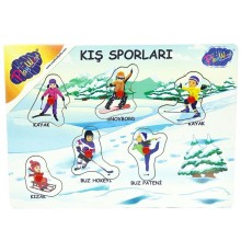 Ahşap Tutmalı Sporlar Yapboz