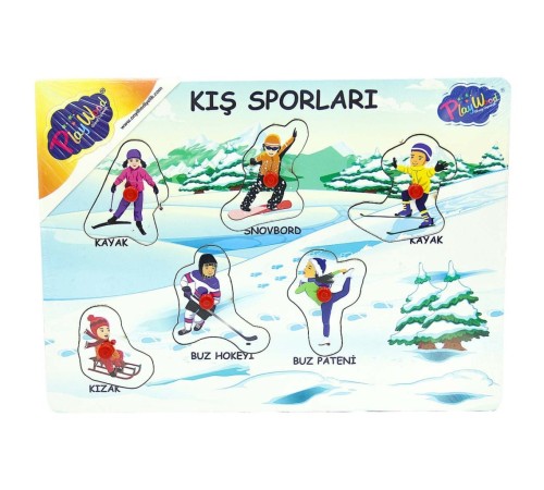 Ahşap Tutmalı Sporlar Yapboz