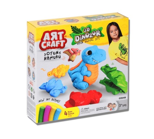 3D Dinozor Oyun Hamuru Seti