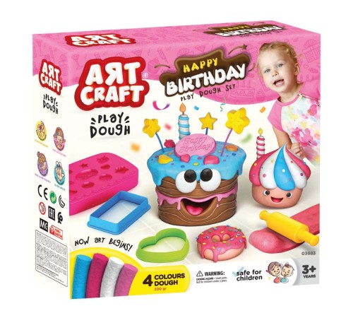 Art Craft Doğum Günü Oyun Hamuru Seti 10 Parça