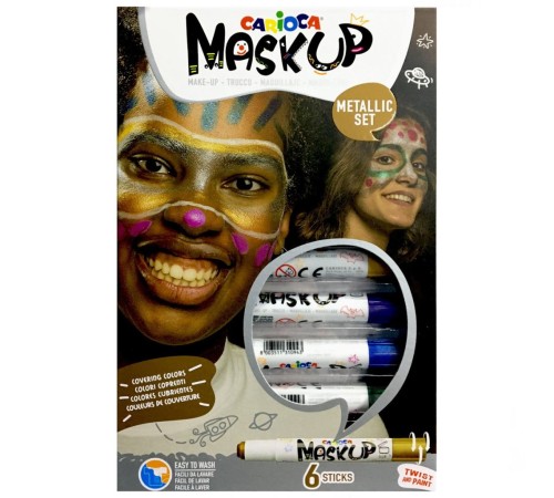Carioca 6 Gr. 6 Renk Metalik Yüz Boyası 43155