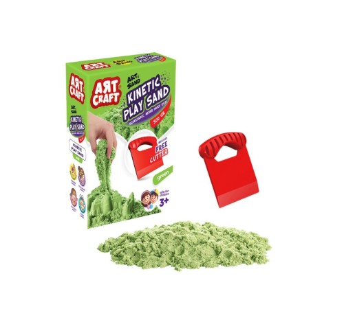03687 AKSESUARLI YEŞİL KİNETİK OYUN KUMU 500 GR
