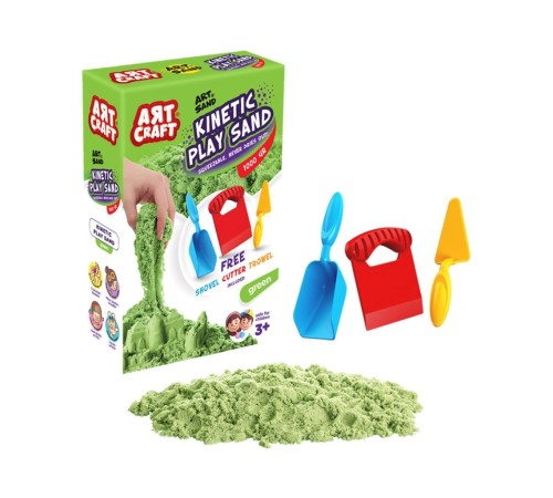 03692 AKSESUARLI YEŞİL KİNETİK OYUN KUMU 1000 GR