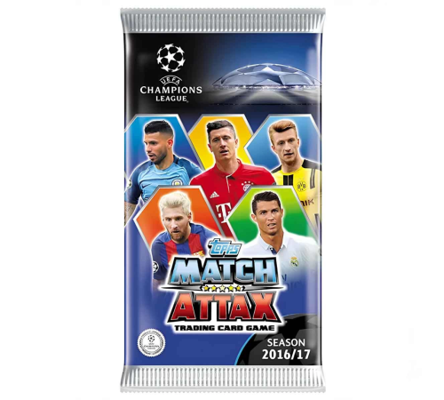 UEFA Şampiyonlar Ligi 16/17 Match Attax Futbolcu Kartları - ( 1 PAKET FİYATIDIR )