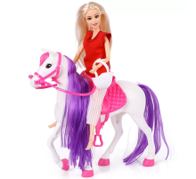Jasmine Atlı Bebek Beyaz-Pembe