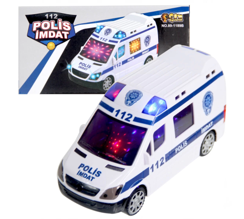 112 Polis İmdat 3D Işıklı Sesli Polis Aracı