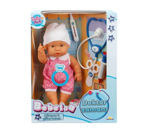 30111 Doktor Zamanı Sesli Bebek Seti 35 cm (Ürün oyuncaktır)