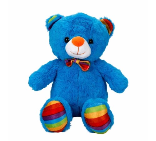 Oturan Kurdeleli Renkli Peluş Ayı 30 cm