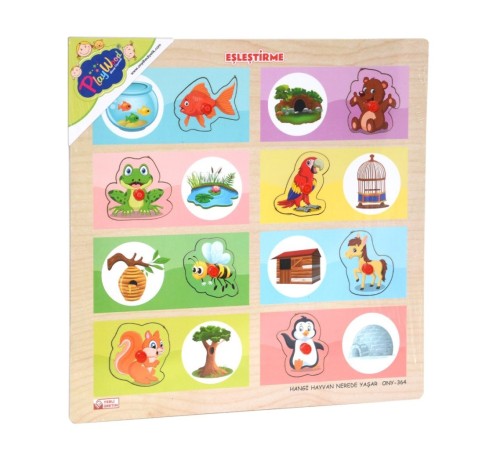 ONY-363-364 Ahşap Tutmalı Eşleştirme Hangi Hayvan Nerede Yaşar