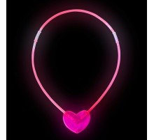 Karanlıkta Yanan Glow Stick Kalp Şekilli Kolye 6 Renk 6 Adet