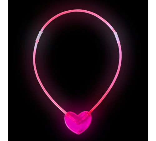 Karanlıkta Yanan Glow Stick Kalp Şekilli Kolye 6 Renk 6 Adet