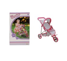 9614  3 Tekerlekli Pembe Gri Puset -