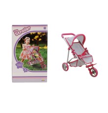 9614  3 Tekerlekli Pembe Gri Puset -