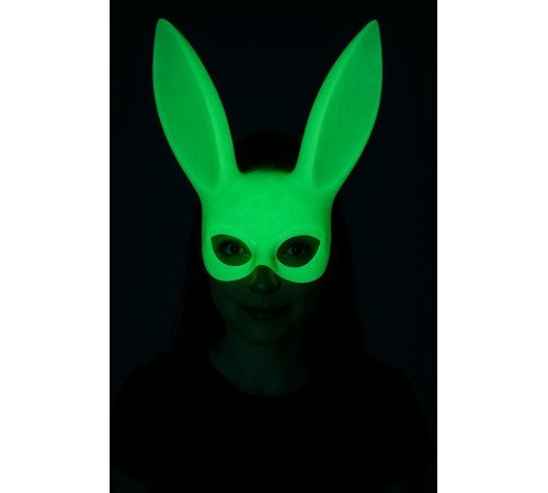 Karanlıkta Yanan Glow Floresan Tavşan Maskesi 32x22 cm