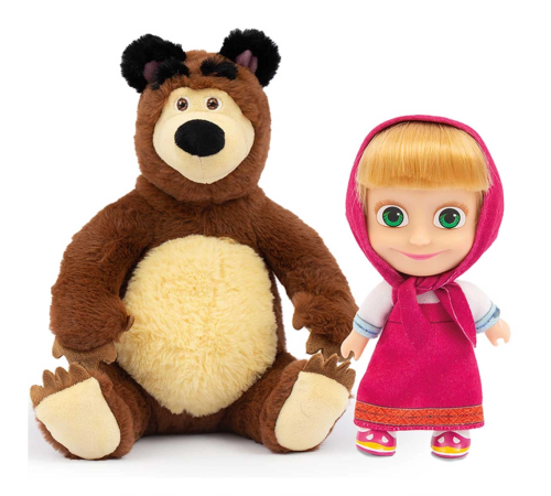 Masha ile Koca Ayı 20 Cm Peluş 12 Cm Bebek MHA21000