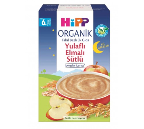 Organik İyi Geceler Sütlü Yulaflı Elmalı Tahıl Bazlı Ek Gıda 250 Gr