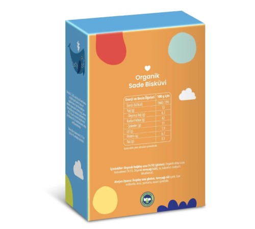 Organik Sade Bisküvi 50gr