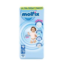 Bebek Bezi Ultra Fırsat Paketi 6 Beden 15+ Kg 62 Adet