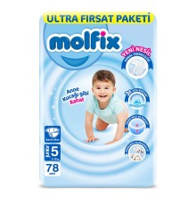 Bebek Bezi Ultra Fırsat Paketi 5 Beden 11-18 Kg 78 Adet