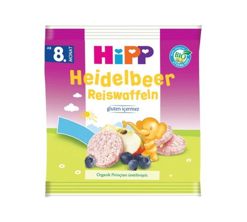 Organik Yabanmersinli Pirinçli Bebek Gofreti 30 Gr