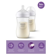 Doğal Tepkili Natural Response PP 2'Li Biberon Seti 260 ml 1+ Ay